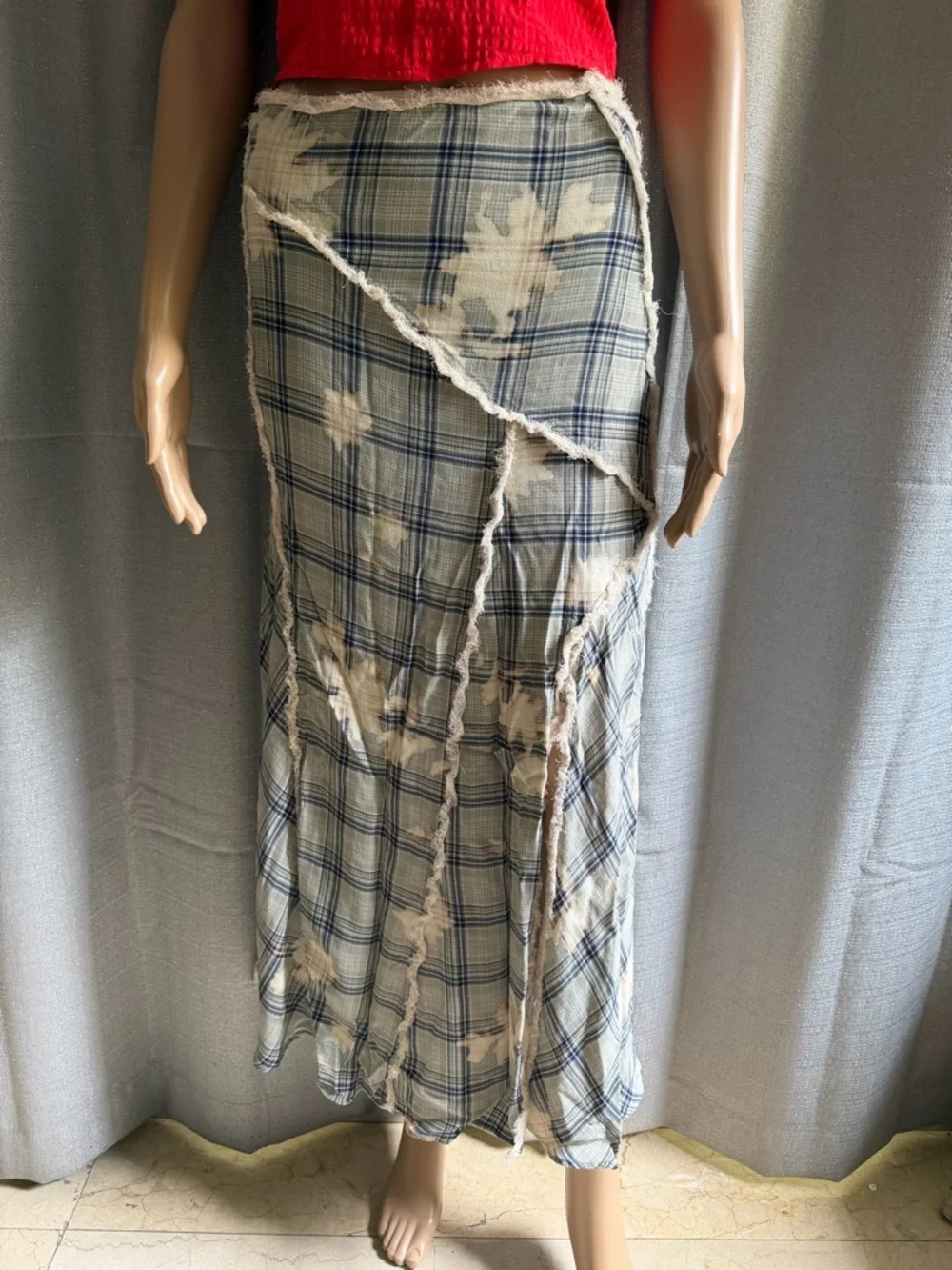 Zara Plaid Maxi Skirt small - Picture 4 of 7